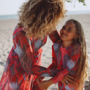 KID's girl's One-piece swimsuit with sleeves JELLYFISH PINK