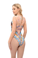 Explore our luxury smart swimsuits collection showcasing iconic dreamcatcher prints. These bathing suits feature sleeves, tan-through fabric, and SPF 35 protection, ensuring stylish and sun-safe summer wear