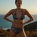 Triangle Bikini Top / ZEBRA