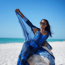 Luxe Beach Kimono / DEEP OCEAN