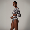 Top With Sleeves & Classic Bikini / ZEBRA / Sample Sale
