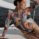 SKELETON STEPH by Sticky Shaw / Swimsuit with Sleeves / shape-wear