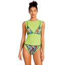TRIX GREEN / SLEEVELESS SWIMSUIT / shape-wear