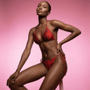 Triangle Top & Tie-Side Bikini Bottom / Red Queen