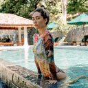 GRAFFITI / SWIMSUIT WITH SLEEVES / shape-wear