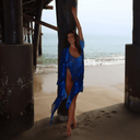 Luxe Beach Kimono / DEEP OCEAN