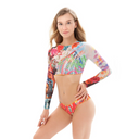 GRAFFITI / TOP WITH SLEEVES / shape-wear