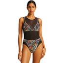 TRIX BLACK / SLEEVELESS SWIMSUIT / shape-wear