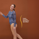 Blue Snake / swimsuit with sleeves / shape-wear