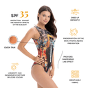 SKELETON STEPH by Sticky Shaw / SLEEVELESS SWIMSUIT / shape-wear