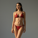 Triangle Top & Tie-Side Bikini Bottom / Red Queen
