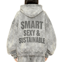 Oversized Hoodie / Washed Grey