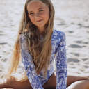 KID's girl's One-piece swimsuit with sleeves INDIA