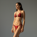 Triangle Top & Tie-Side Bikini Bottom / Red Queen