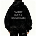 Oversized Hoodie / Washed Black