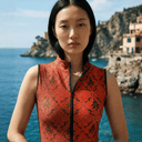 Zipper Sleeveless Swimsuit / Bodysuit / RED QUEEN