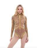 ELDORADO / ZIPPER SWIMSUIT WITH SLEEVES / shape-wear