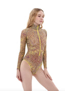 ELDORADO / ZIPPER SWIMSUIT WITH SLEEVES / shape-wear
