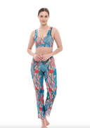 This file describes a tan-through burkini set with a Seaunicorns print. The innovative, sustainable set includes a top, leggings, and tunic, offering classic luxury for modest fashion. Shop now!