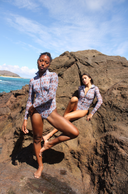 MARRAKESH / ZIPPER SWIMSUIT WITH SLEEVES / shape-wear