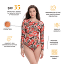 FASHION / SWIMSUIT WITH SLEEVES / shape-wear