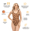 LEOPARD / MONOKINI SWIMSUIT / shape-wear