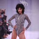 FAKE ZEBRA / SWIMSUIT WITH SLEEVES / shape-wear