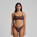 Top "Sexy Cut" & Brief Bikini Bottom / Sample SALE / Cheetah